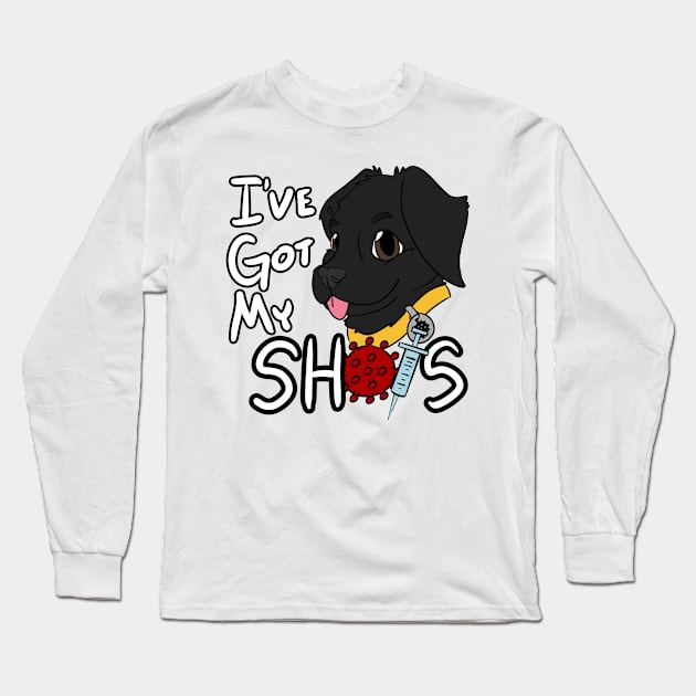 I've Got My Shots (Black Lab, COVID) Long Sleeve T-Shirt by malafight